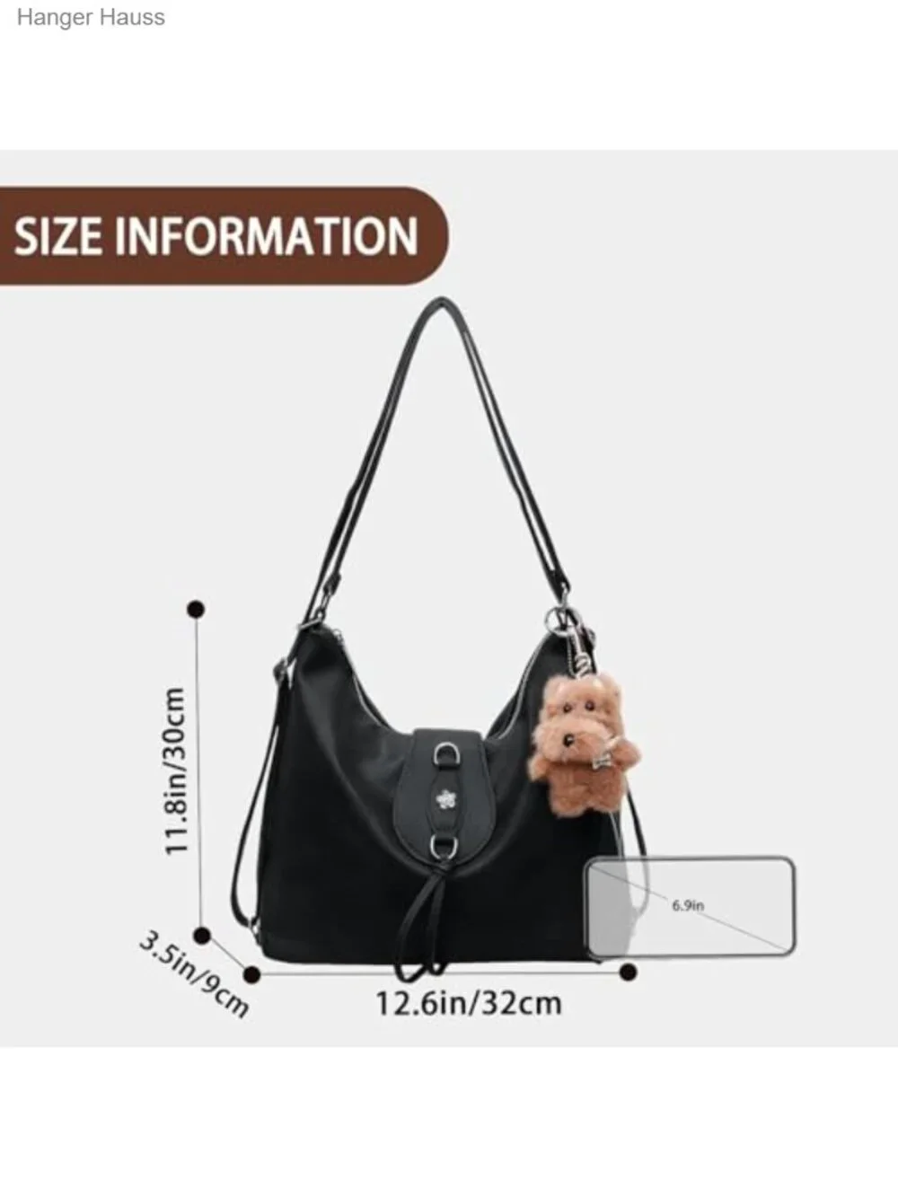 Convertible Tote Backpack Purse Hobo Shoulder Bag for Women Vegan Leather